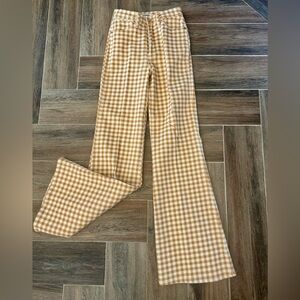 Wrangler Wanderer High Rise Flare  Gingham Checkered Jeans